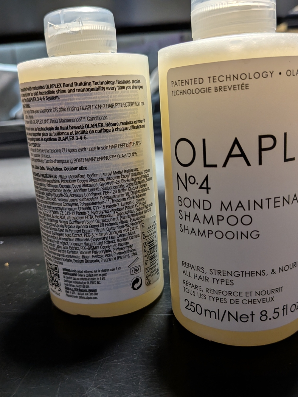 OLAPLEX No.4 Bond Maintenance Shampoo — Cream and Black